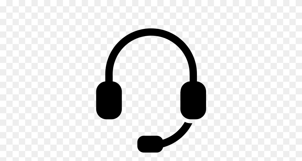 Headset Icon, Gray Png