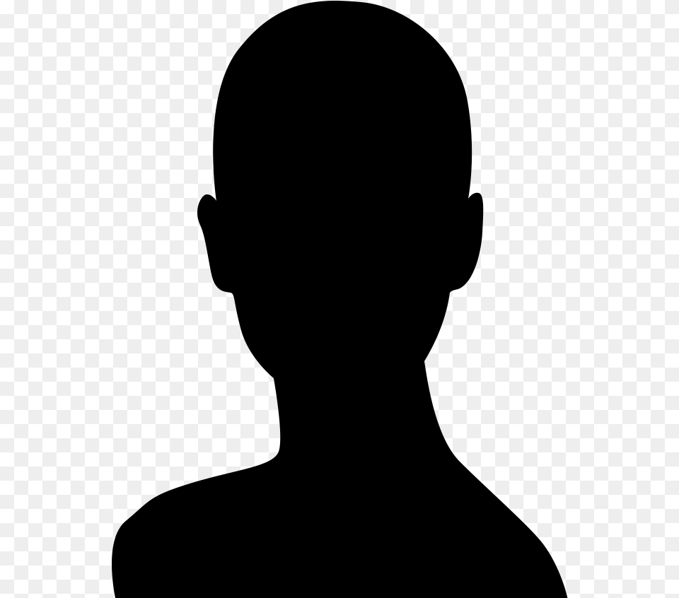 Headshot Generic Human Head Silhouette, Gray Png Image