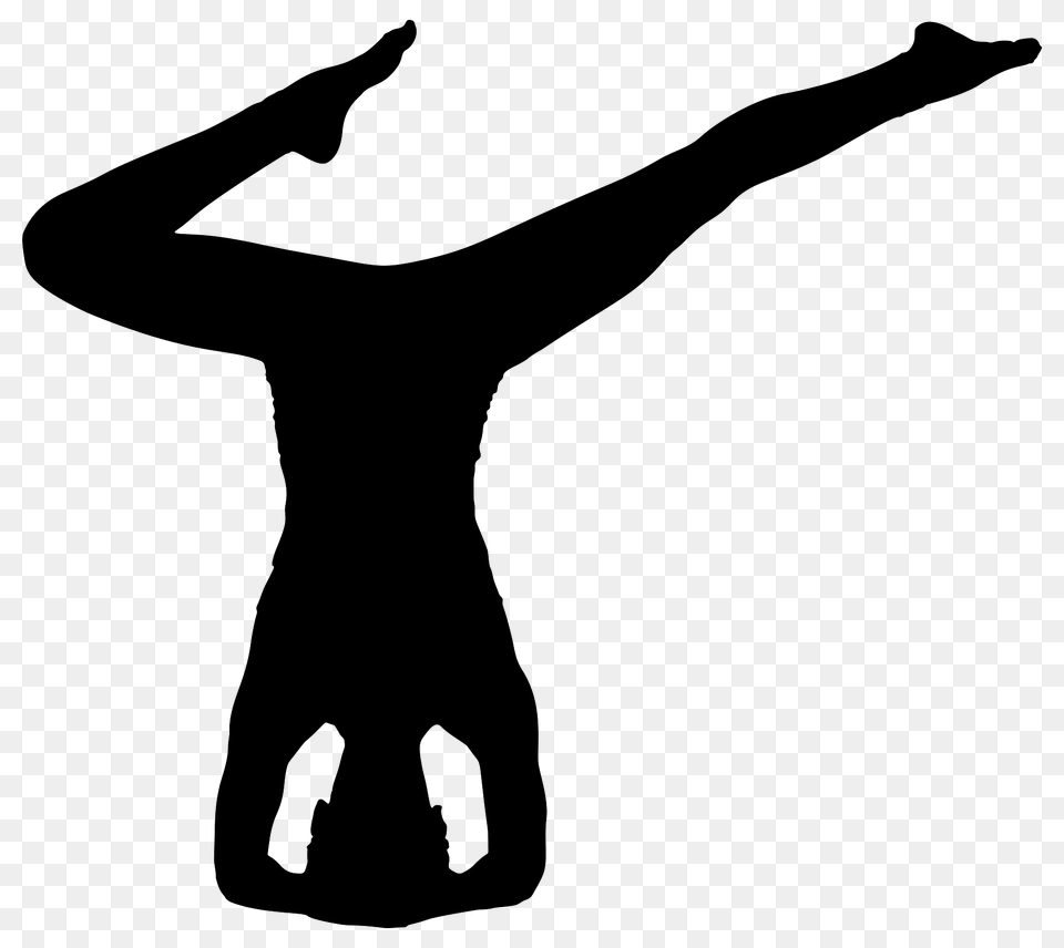 Headstand Yoga Pose, Silhouette, Animal, Kangaroo, Mammal Png Image