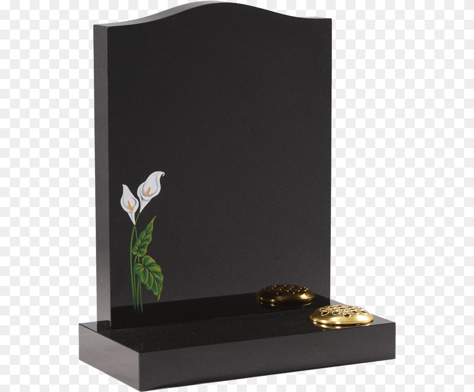 Headstone And Memorial Services Slough And Maidstone Black Granite Ogee Headstone, Flower, Plant, Gravestone, Tomb Png Image