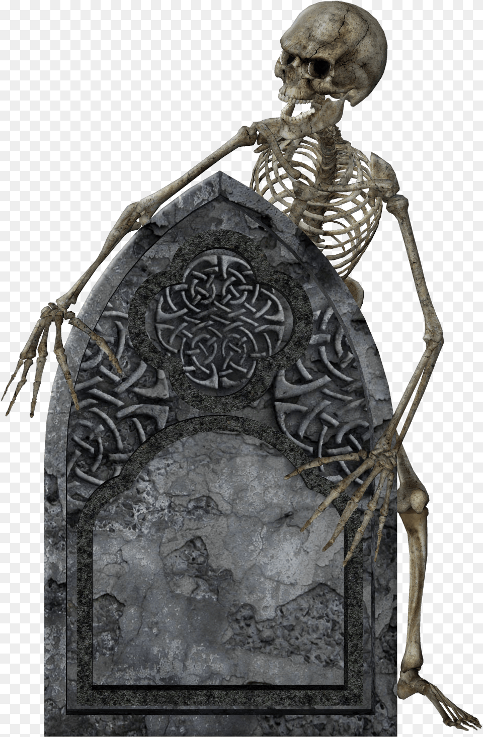 Headstone And Skeleton Tombstone Transparent, Adult, Wedding, Tomb, Person Free Png Download