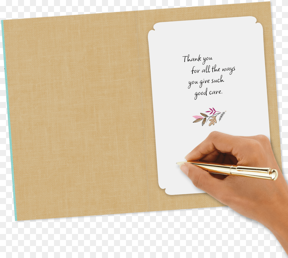 Healing Hands And Heart Nurses Day Card Document, Pen, Person, Writing, Text Png Image