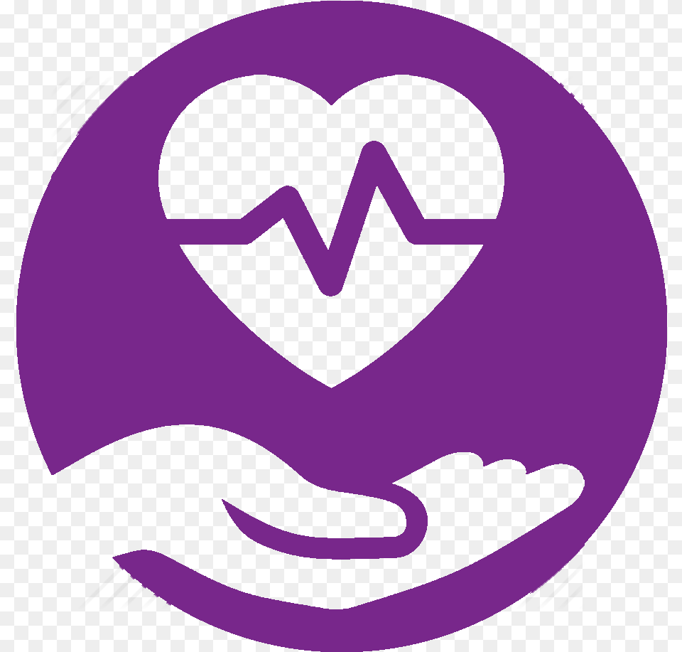 Health Care Cardiovascular Disease Computer Icons Mental Health Nurse Symbol, Logo, Purple, Alien Free Png Download