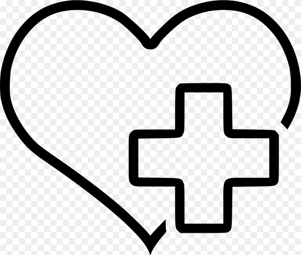 Health Care Medical Comments Heart With Health Cross Clipart, Logo, Symbol, Bow, Weapon Free Png Download