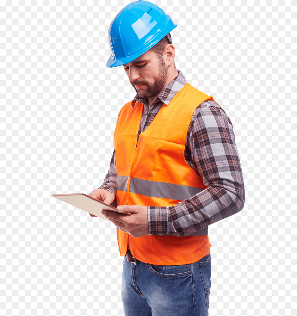 Health Construction Worker Safety, Clothing, Vest, Person, Hardhat Png