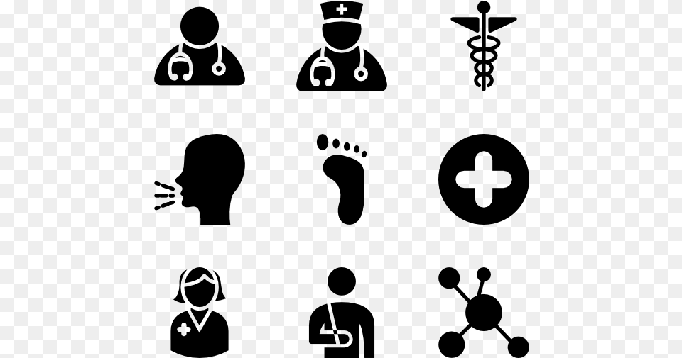 Health Icon Patient Icon Black White, Gray Free Png Download