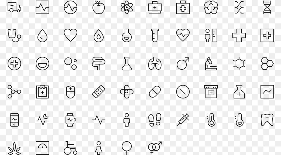 Healthcare Medical Icons 48px Word Search, Text, Alphabet, Blackboard Png Image