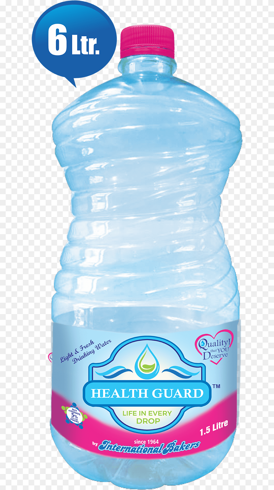 Healthguard Water Home Health Guard Water Bottle, Water Bottle, Beverage, Mineral Water, Plastic Free Png Download