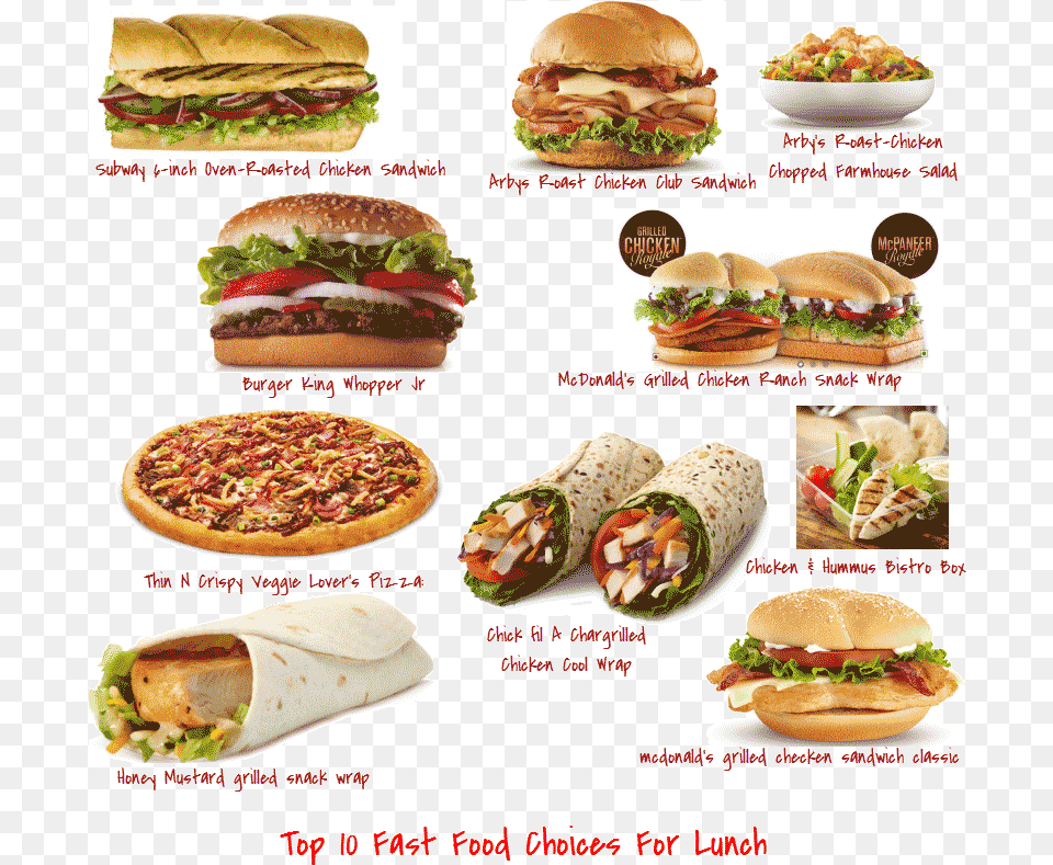 Healthier Fast Food Options, Burger, Lunch, Meal, Pizza Free Png