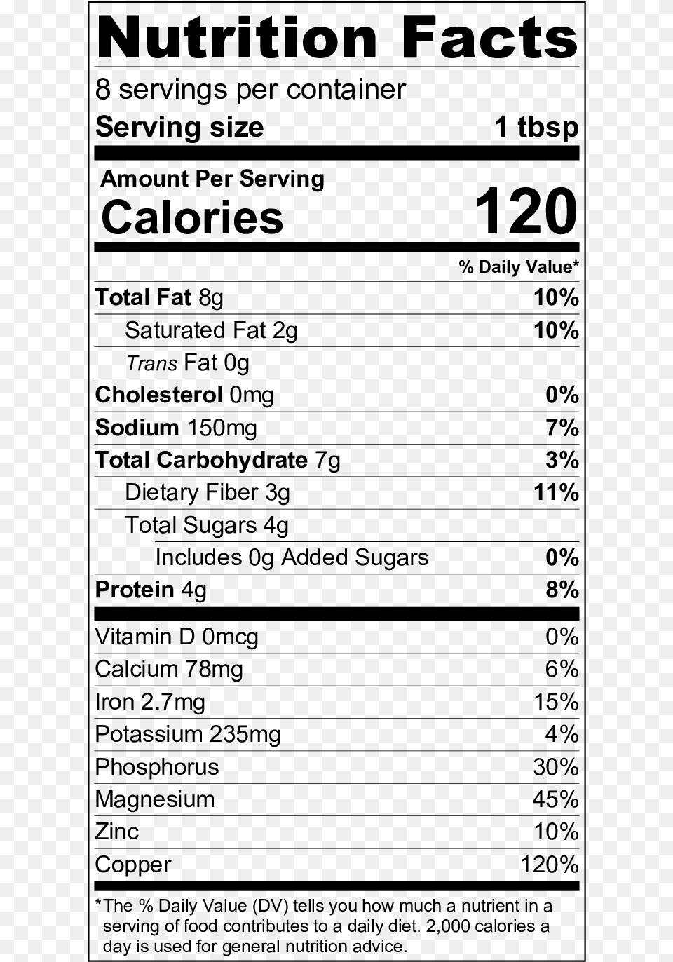 Healthy Bar Nutrition Facts, Gray Png Image