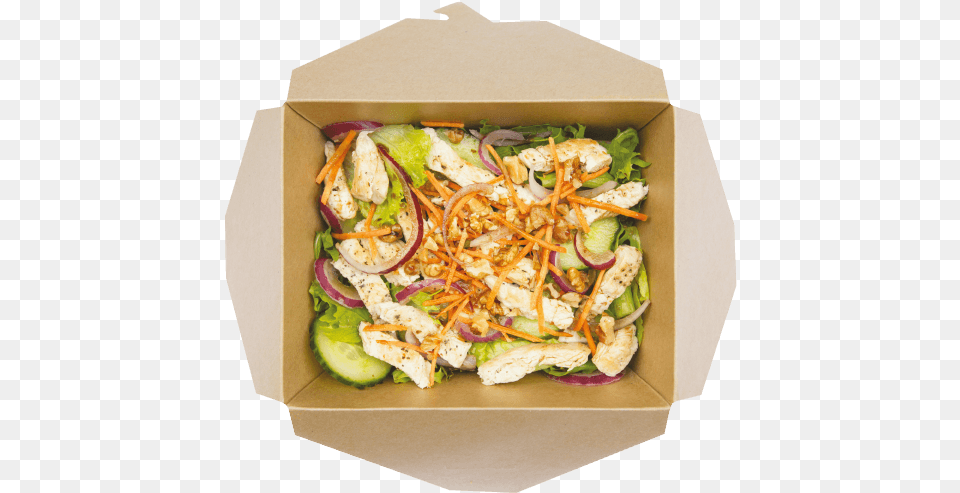 Healthy Cafe Crunch Mansfield Fit Food Fast Chicken Salad Box, Lunch, Meal, Sandwich, Cardboard Png