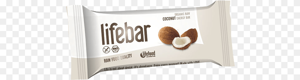 Healthy Coconut Bar Raw Organic Lifebar Lifefood Organic Coconut Lifebar 15 X, Food, Fruit, Plant, Produce Png Image
