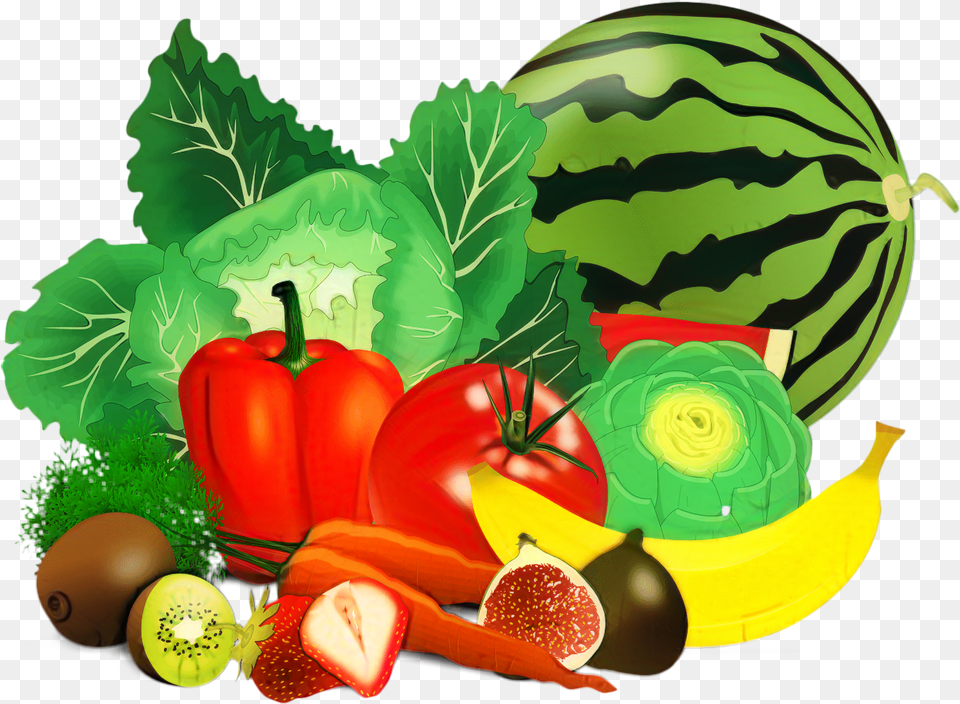 Healthy Diet Eating Food Cartoon Healthy Food Transparent, Fruit, Plant, Produce Free Png
