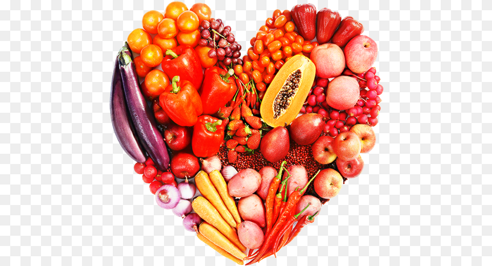 Healthy Diet Superfood Heart Fruit And Veg Heart, Food, Plant, Produce, Citrus Fruit Png