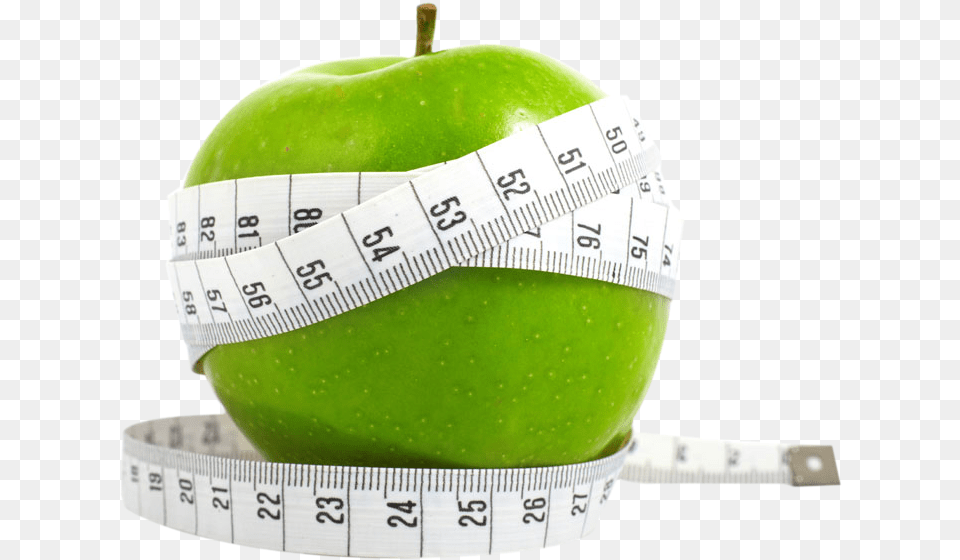 Healthy Dietitian Diet Creative Feet Hq Green Apple And Tape Measure, Food, Fruit, Plant, Produce Png Image