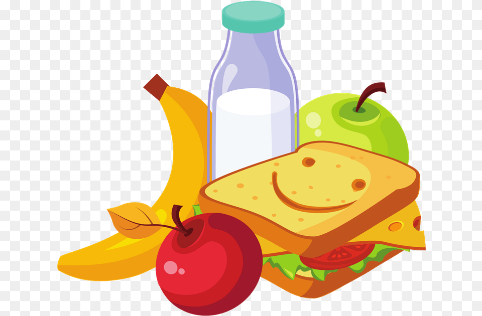 Healthy Food Animated, Banana, Produce, Plant, Meal Free Png Download