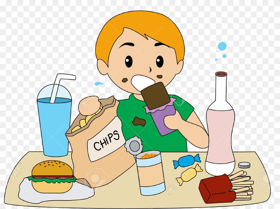 Healthy Food Clipart Eating Eating Healthy Foods Clipart, Burger, Person, Baby, Lunch Png Image