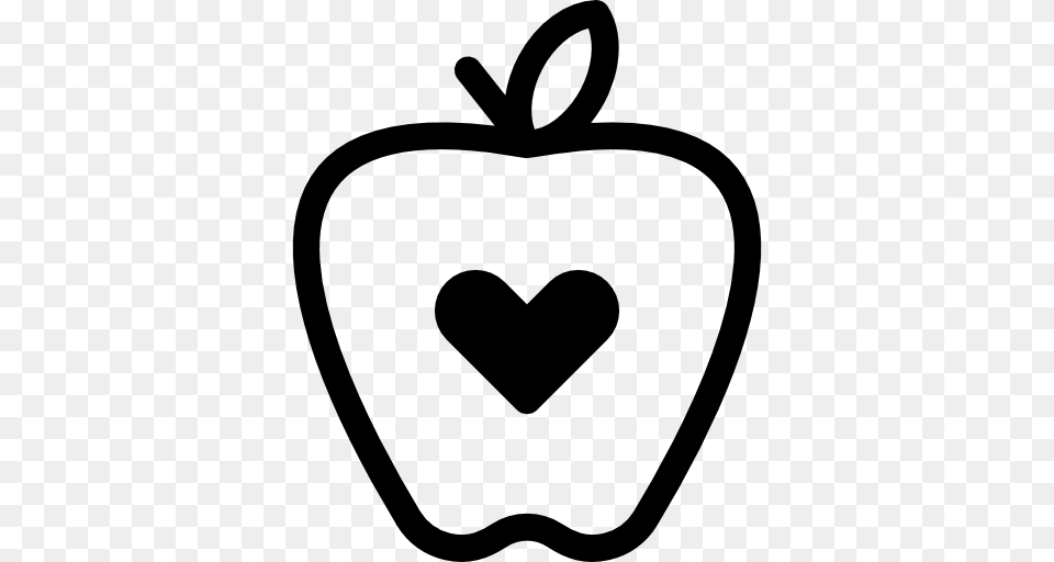 Healthy Food Clipart Heart, Gray Png Image