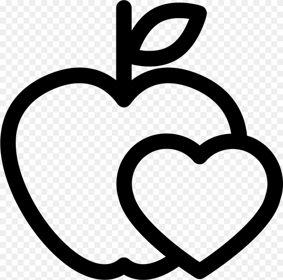 Healthy Food For Heart Health Care Icon, Apple, Fruit, Plant, Produce Free Png