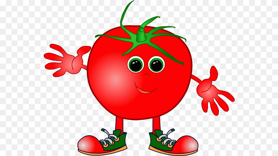 Healthy Food X With Faces Clip Art Clipart For Recipes Tomato Kids, Plant, Vegetable, Produce, Face Png Image