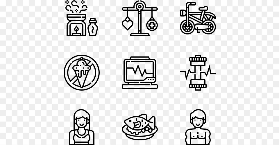 Healthy Life Stock Icons, Gray Png Image