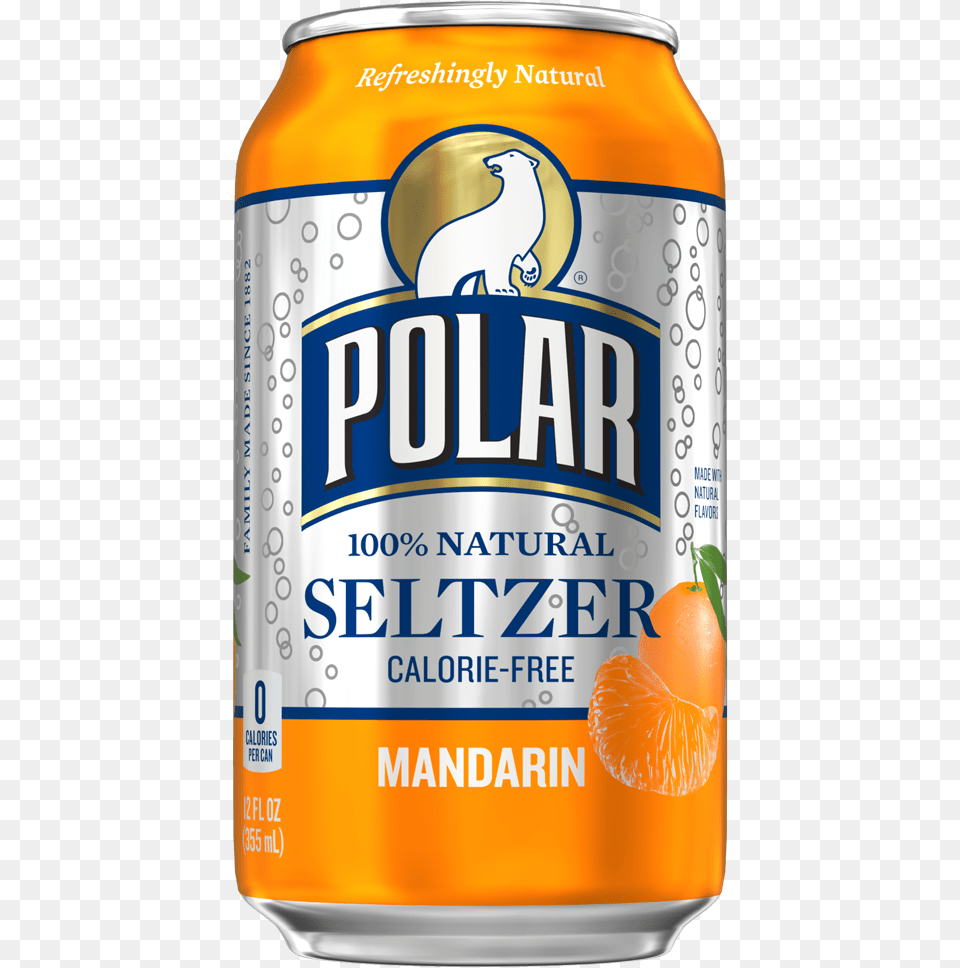 Healthy Office Drinks Polar Seltzer Mandarin Polar Mandarin Orange Seltzer, Alcohol, Beer, Beverage, Tin Png Image