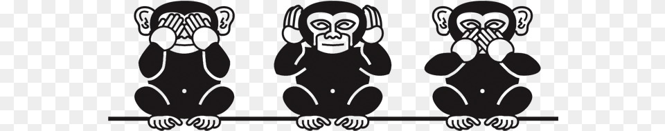 Hear No Evil Monkey Close Eyes Ears Mouth, Baby, Person, Animal, Mammal Free Png Download