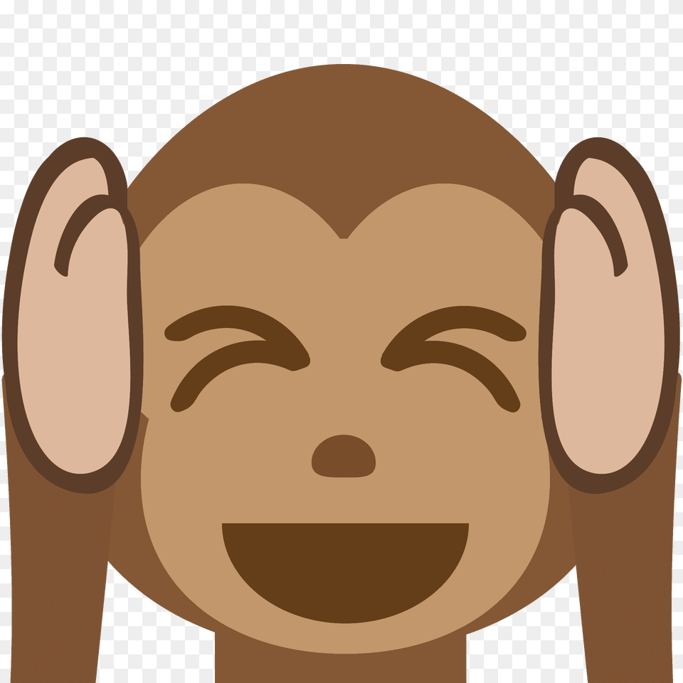 Hear No Evil Monkey Emoji Clipart, Head, Person, Face, Cartoon Png