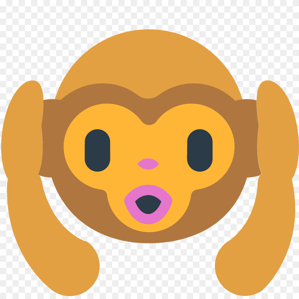 Hear No Evil Monkey Emoji Clipart, Plush, Toy, Baby, Person Png Image