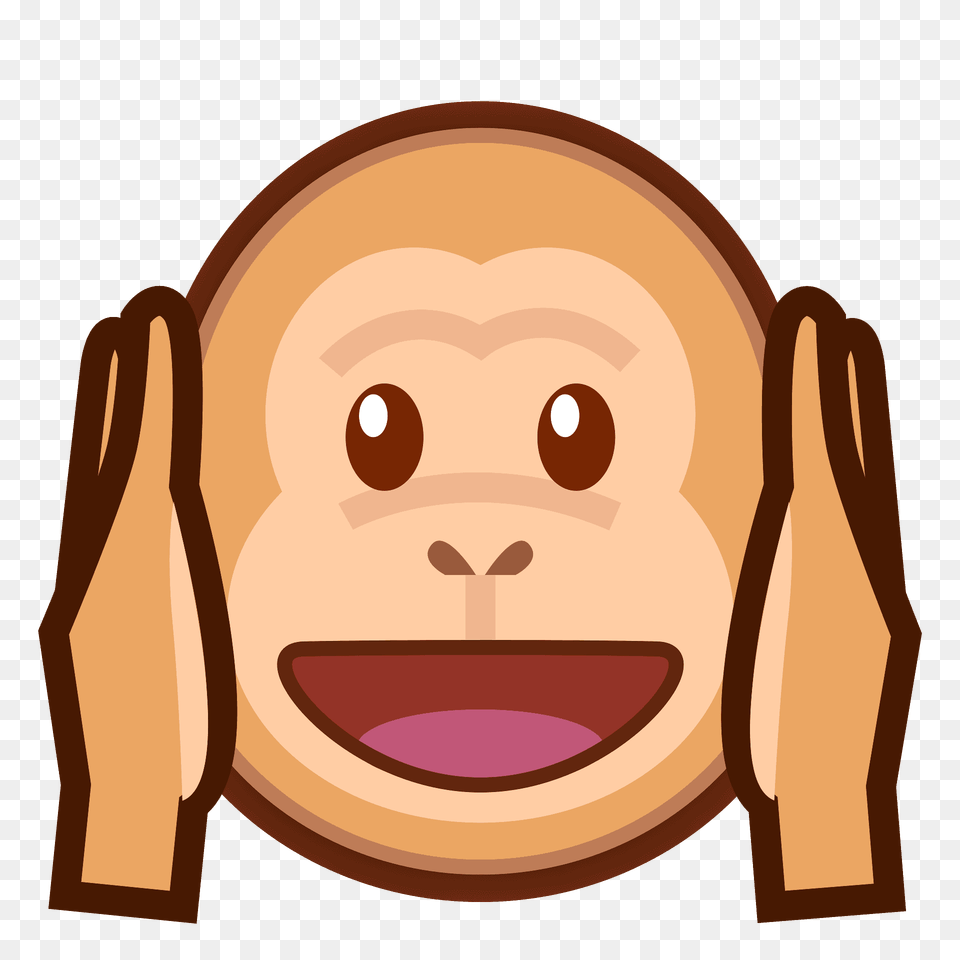 Hear No Evil Monkey Emoji Clipart, Head, Person, Face Free Png Download