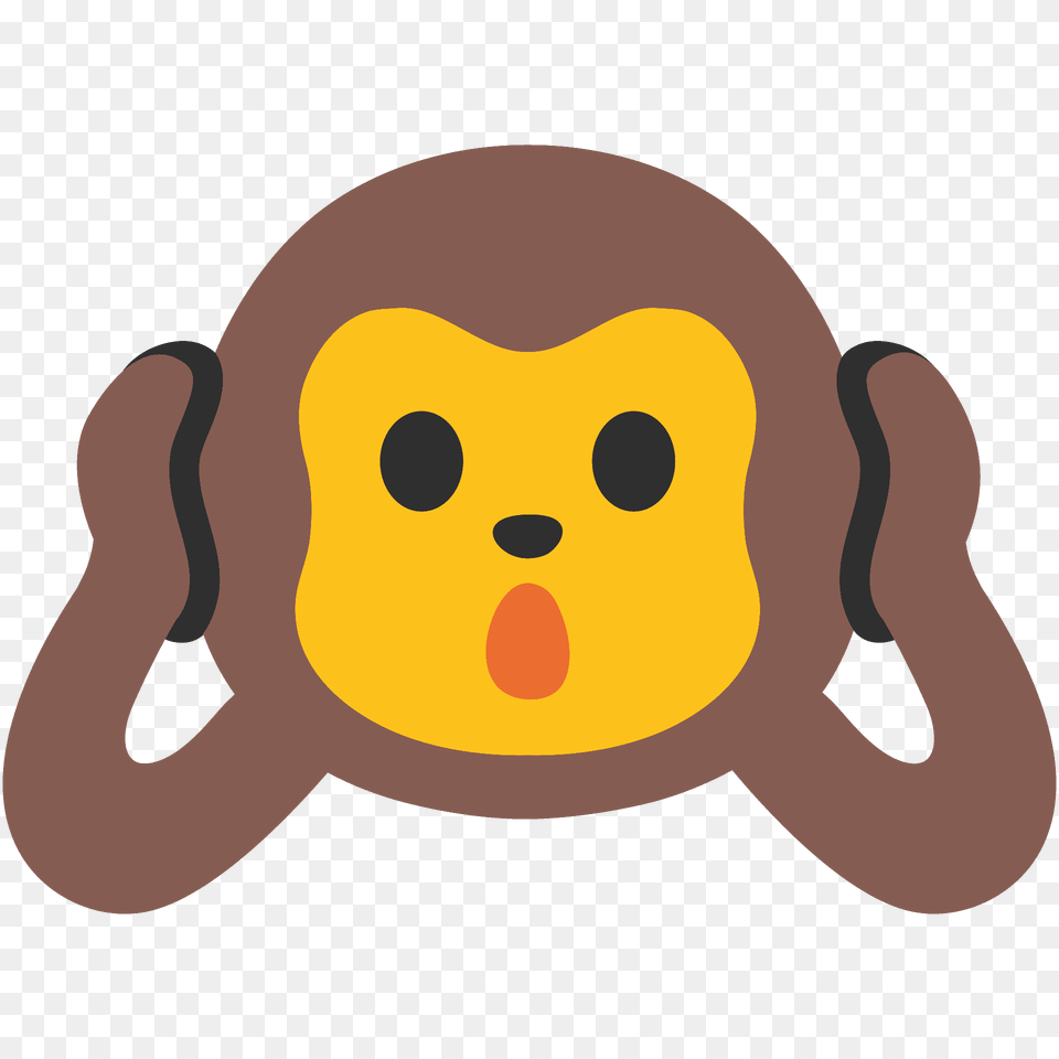Hear No Evil Monkey Emoji Clipart, Plush, Toy, Animal Png