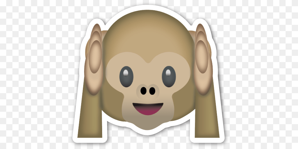 Hear No Evil Monkey Emoji Monkey Covering Ears, Disk Png