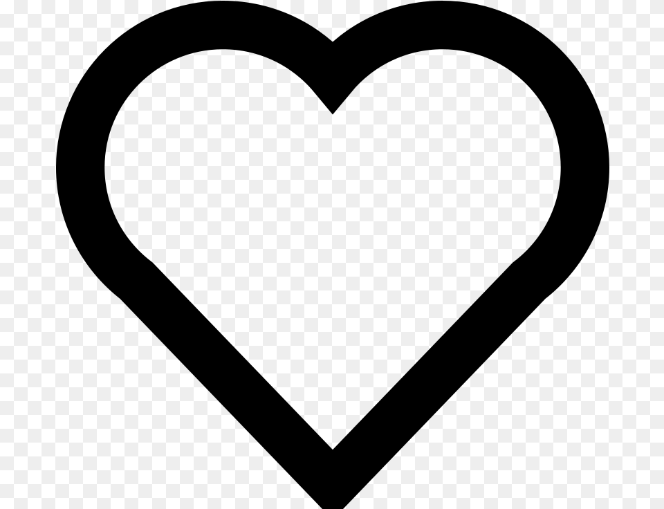 Hear Outline Clipart Heart Line Icon, Gray Free Png Download