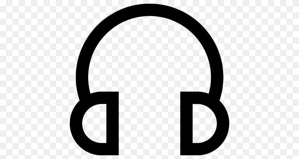 Hearphones Listen Icon, Gray Free Png Download