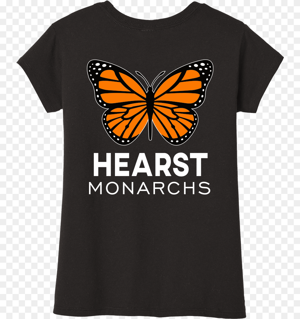 Hearst Princess Cut Tee Monarch Butterfly, Clothing, T-shirt, Animal, Insect Png