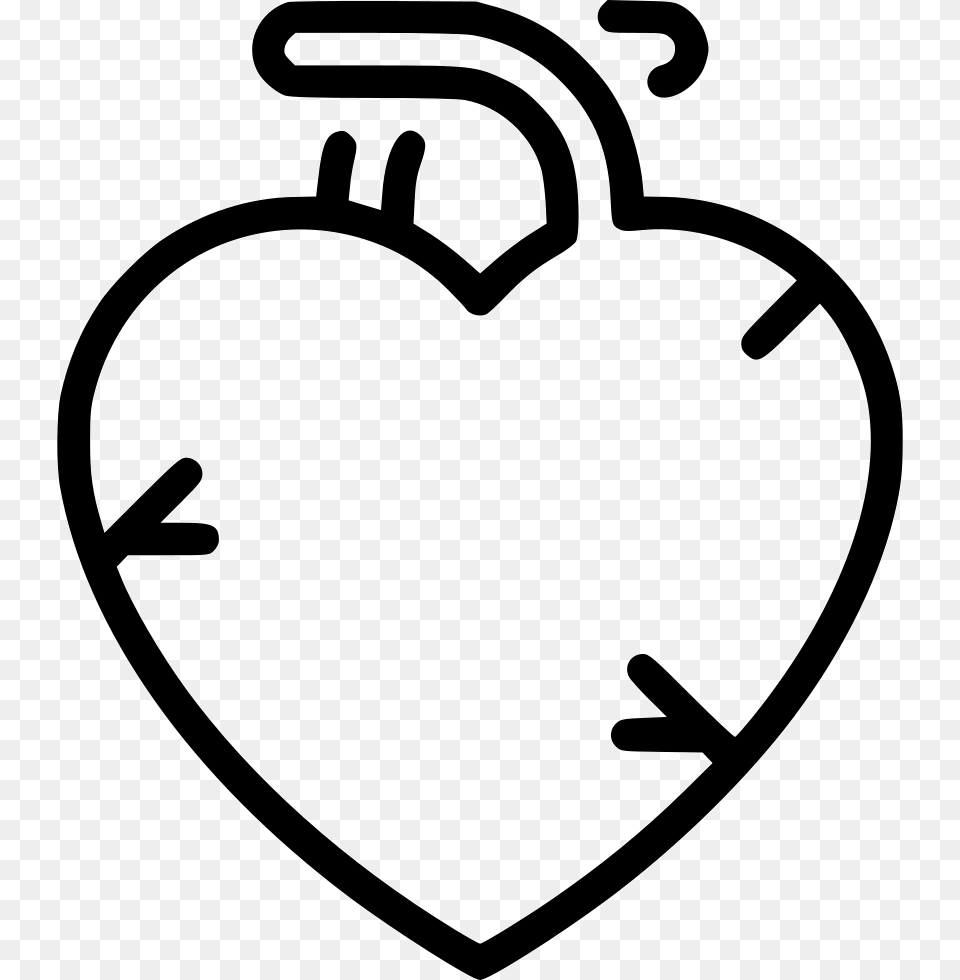 Heart, Bow, Stencil, Weapon Png