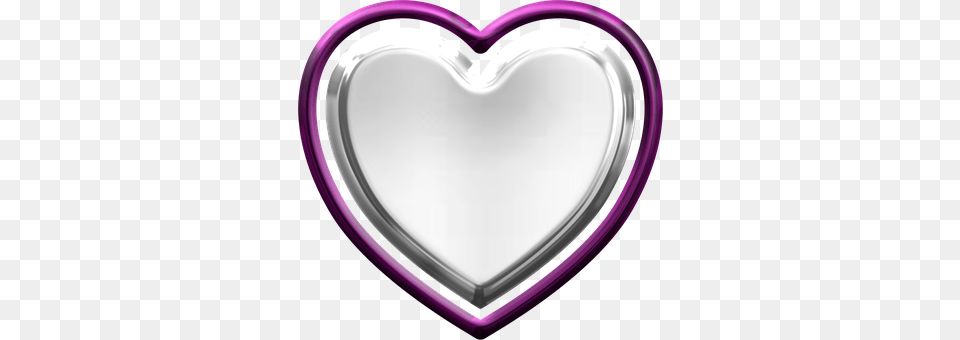 Heart Plate, Purple Free Transparent Png