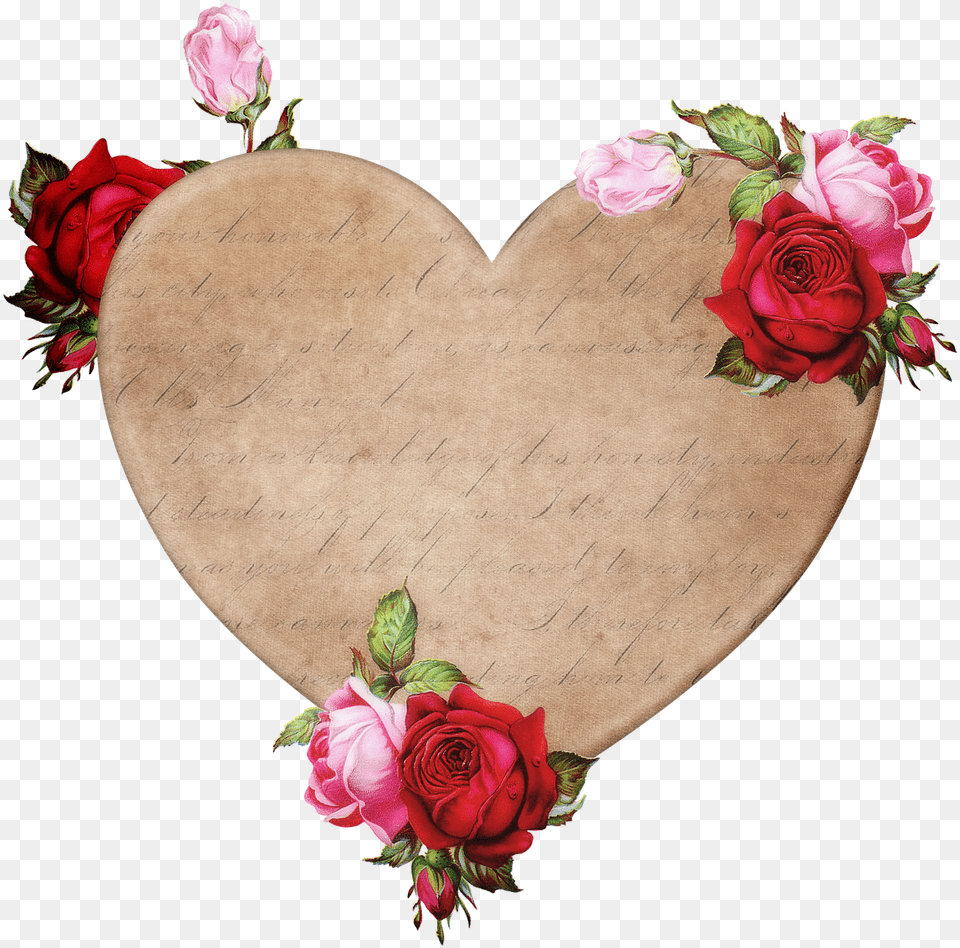 Heart, Flower, Plant, Rose, Pattern Free Transparent Png