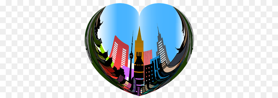 Heart Art, City, Graphics, Metropolis Free Png