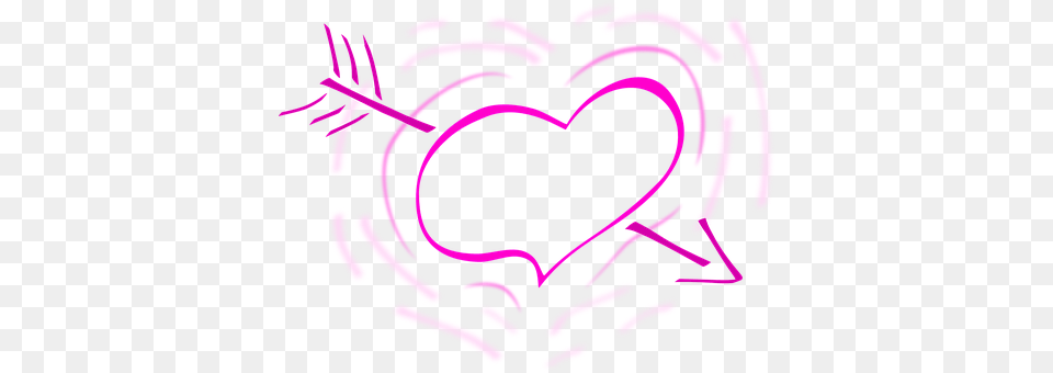 Heart Light, Neon, Purple Free Png Download