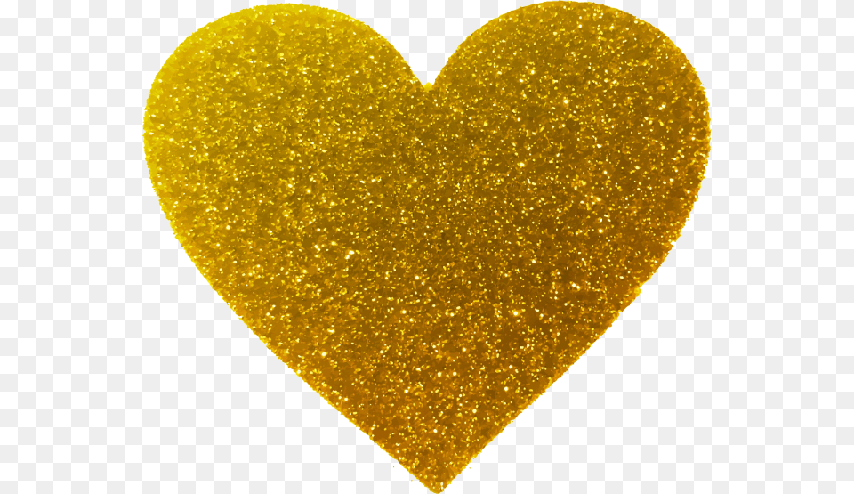 Heart, Glitter, Gold Png Image