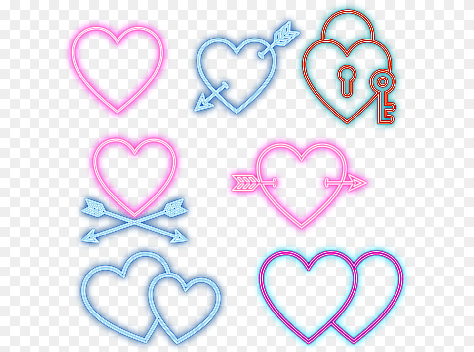 Heart, Light, Neon Free Png Download