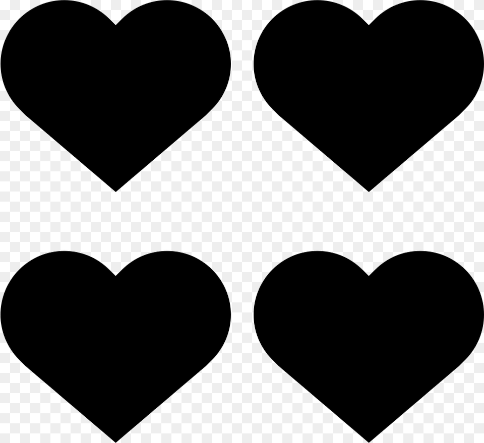 Heart, Stencil, Silhouette Free Png
