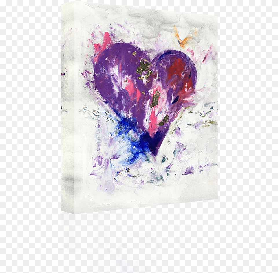 Heart, Art, Painting, Purple, Person Png Image