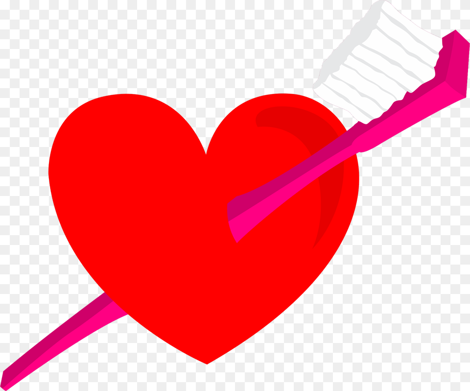 Heart, Brush, Device, Tool, Toothbrush Png