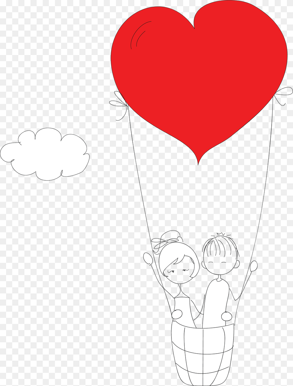 Heart, Balloon, Face, Head, Person Png Image