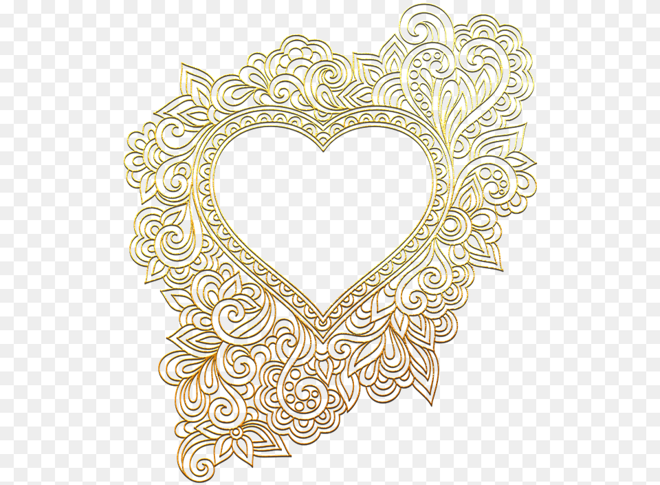 Heart, Pattern, Embroidery Free Png