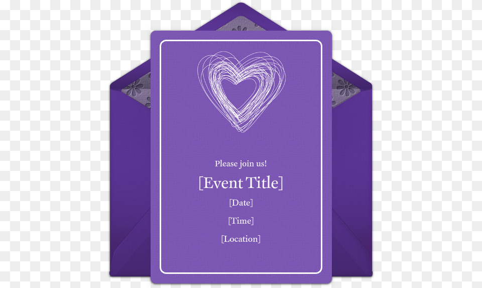 Heart, Envelope, Greeting Card, Mail, Purple Free Png Download