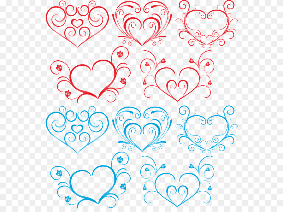 Heart, Art, Floral Design, Graphics, Pattern Free Png Download