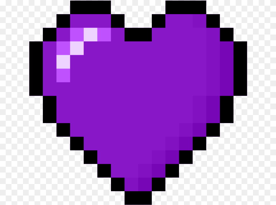 Heart 8 Bit Heart 8bit, Purple, Blackboard Free Transparent Png